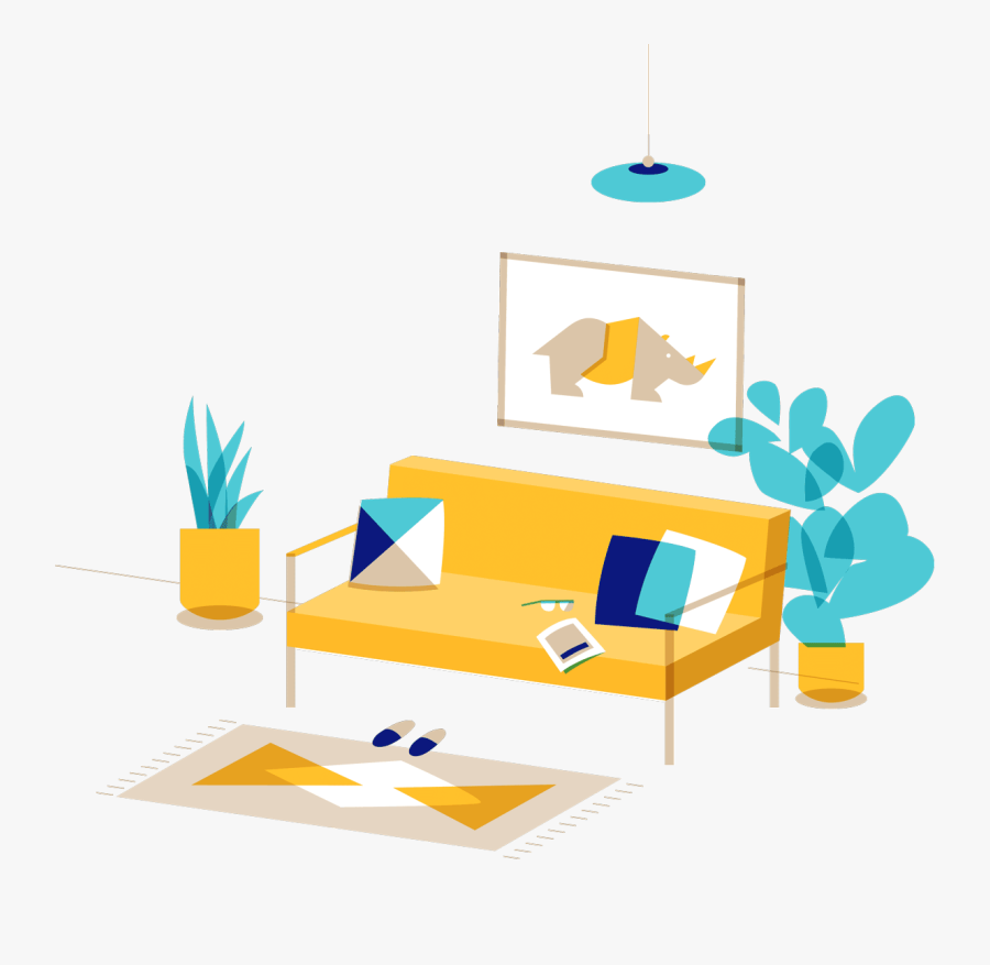 Apartment Clipart Living Room, Transparent Clipart