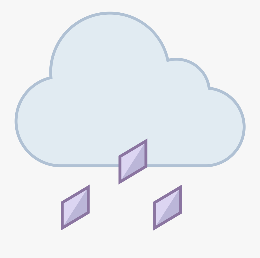 This Is A Picture Of A Cloud With Three Circular Puffs - Heart, Transparent Clipart