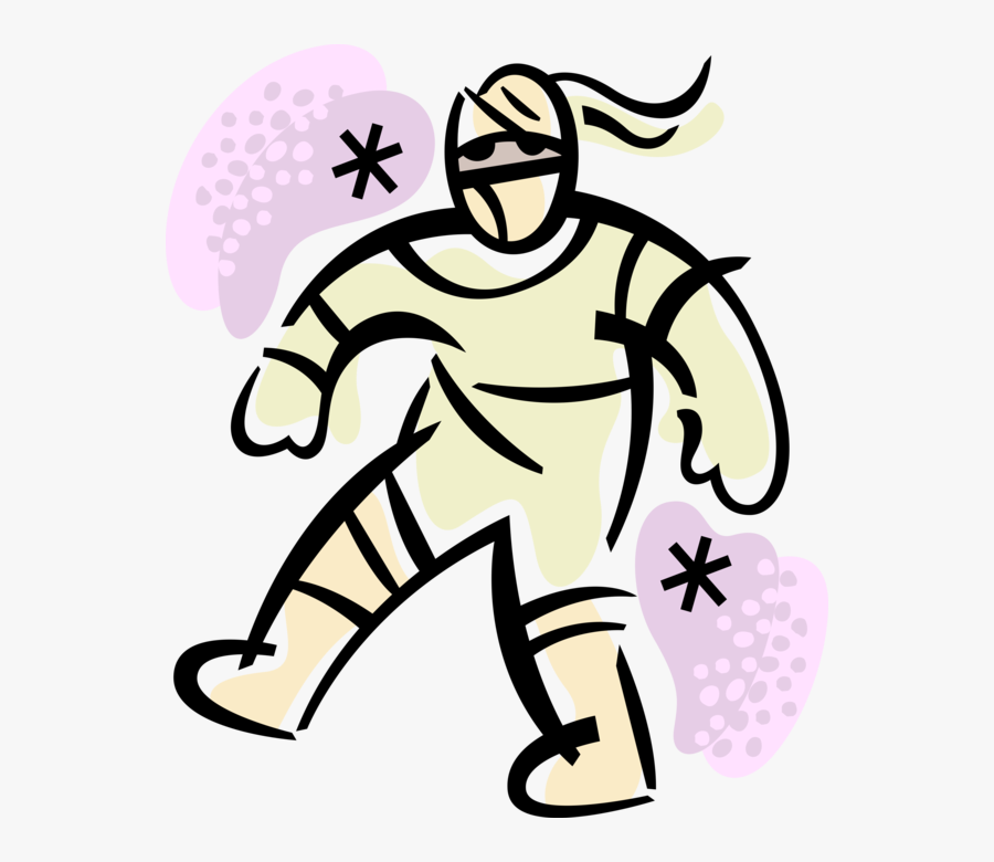 Vector Illustration Of Halloween Movie Monster Mummy, Transparent Clipart