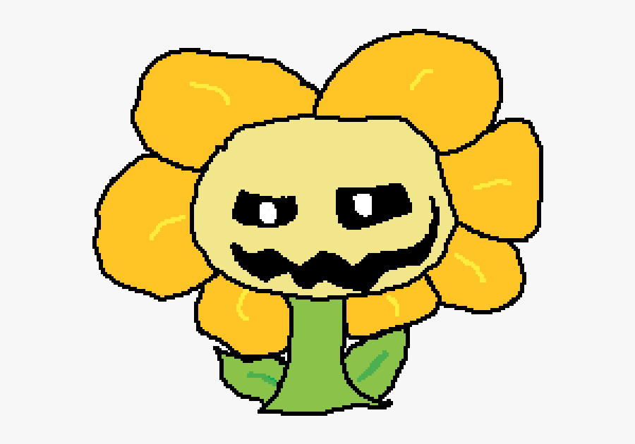 Flowey Doing Creepy Face, Transparent Clipart