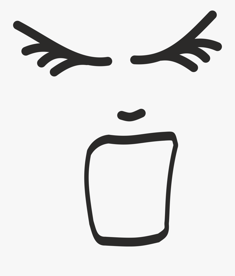 Screaming Face Drawing - Screaming Face Clipart, Transparent Clipart