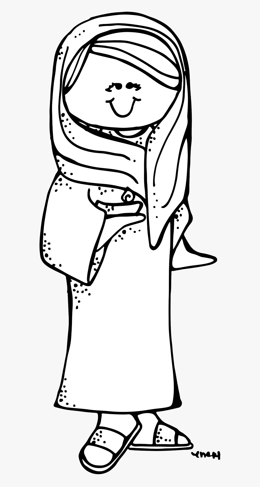 Woman In The Bible Cartoon, Transparent Clipart