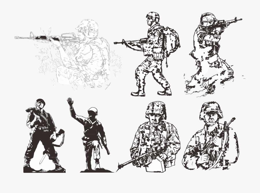 Soldier Military Salute Army - Vector Graphic Of Soldier, Transparent Clipart