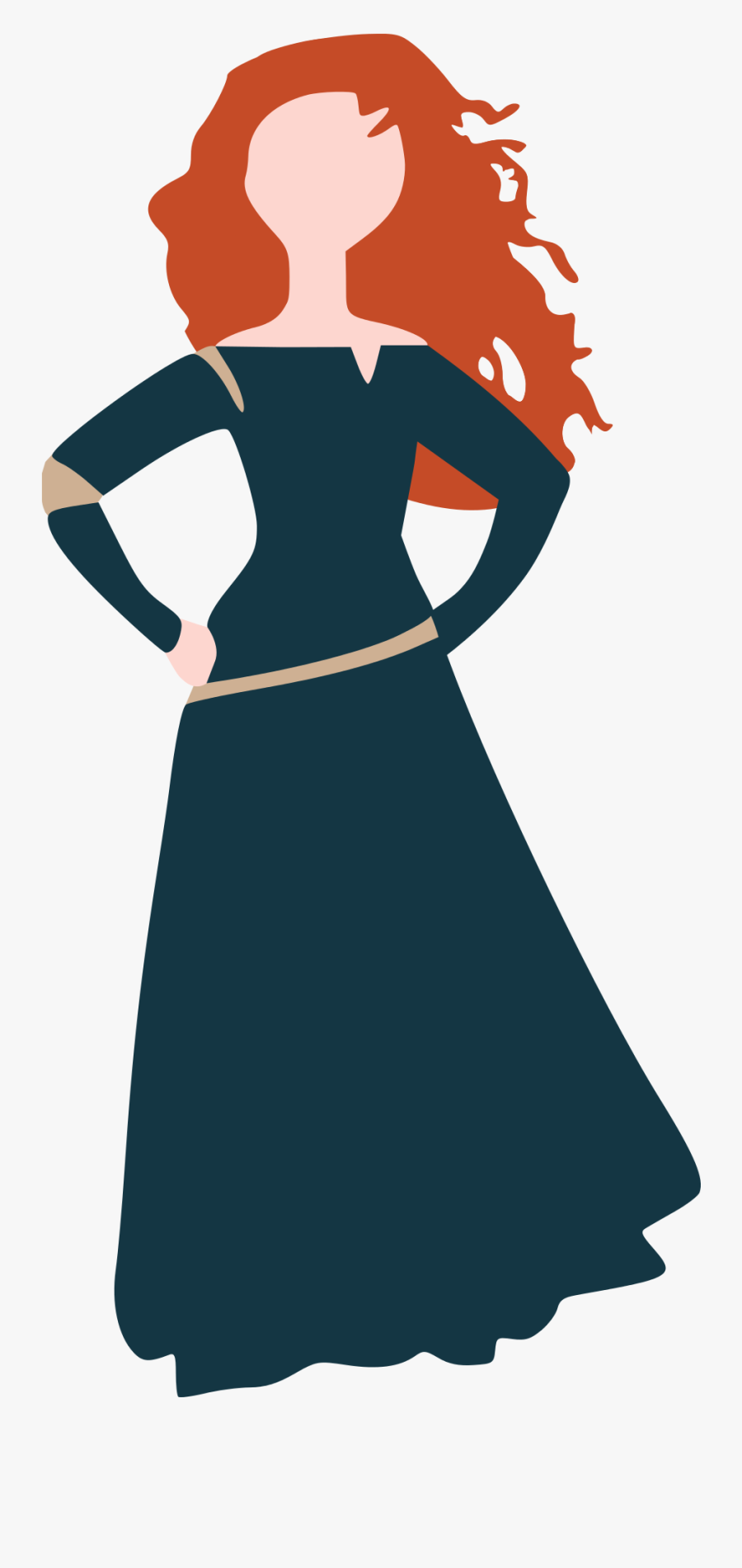 Disney Merida Minimalist, Transparent Clipart