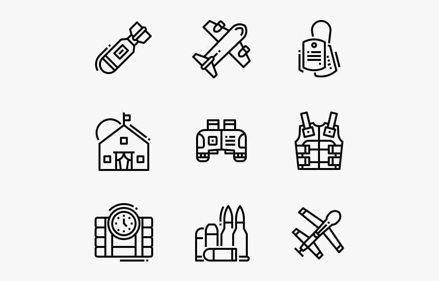 Military - Back To School Icons Png, Transparent Clipart