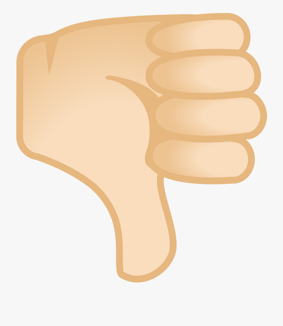 Thumbs Down Light Skin Tone Icon - Dedo Para Abajo Emoji, Transparent Clipart