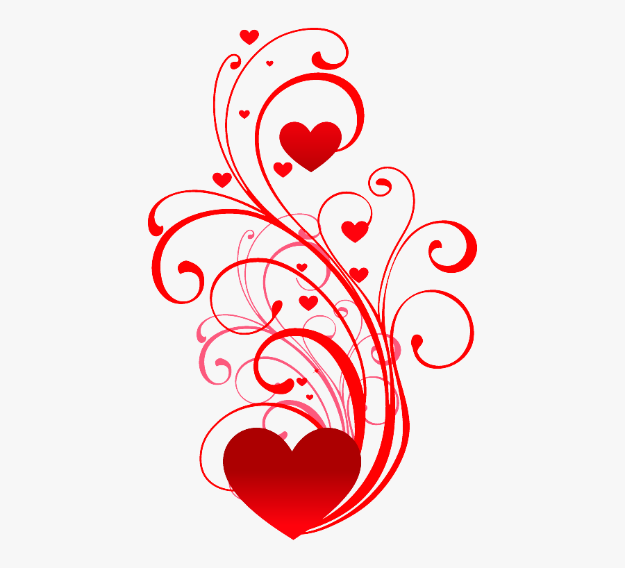 Vectorial Drawing Heart - Arabescos Vermelho Png, Transparent Clipart