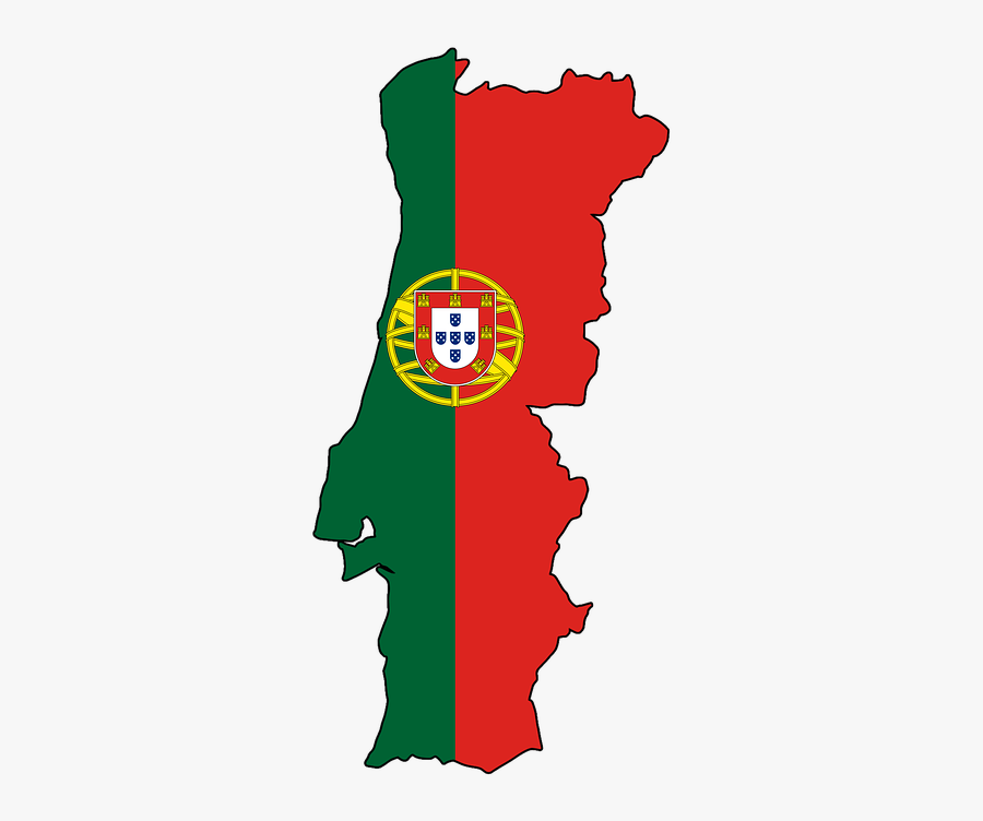 Portugal Flag On Country, Transparent Clipart
