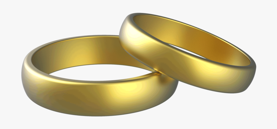 Gold Wedding Rings, Transparent Clipart