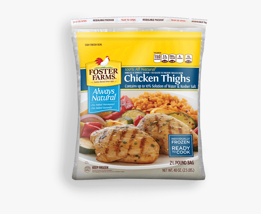 Individually Frozen Boneless Skinless Chicken Thighs - Foster Farms Bowl, Transparent Clipart