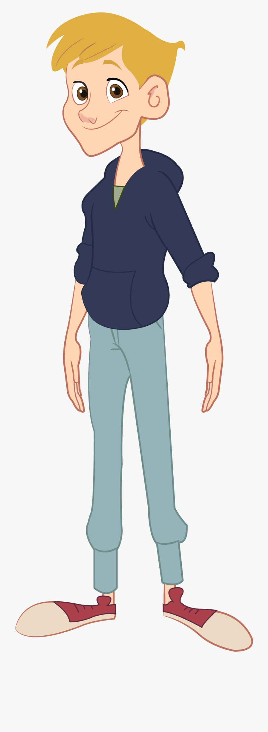 Boy Photo In Animation, Transparent Clipart