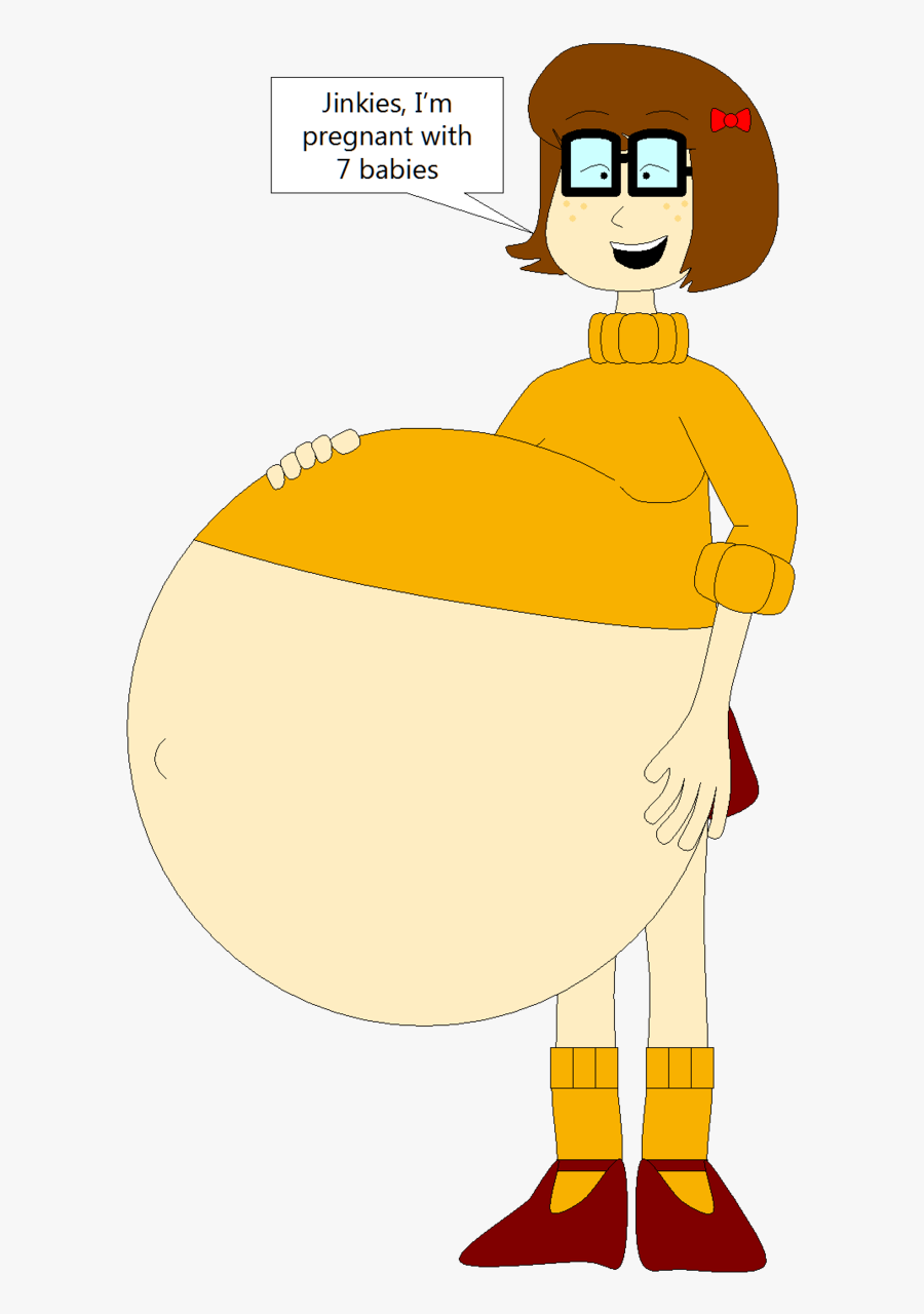 Pregnant Velma With 7 Children By Angry-signs - Shaggy X Scooby Fanart, Transparent Clipart