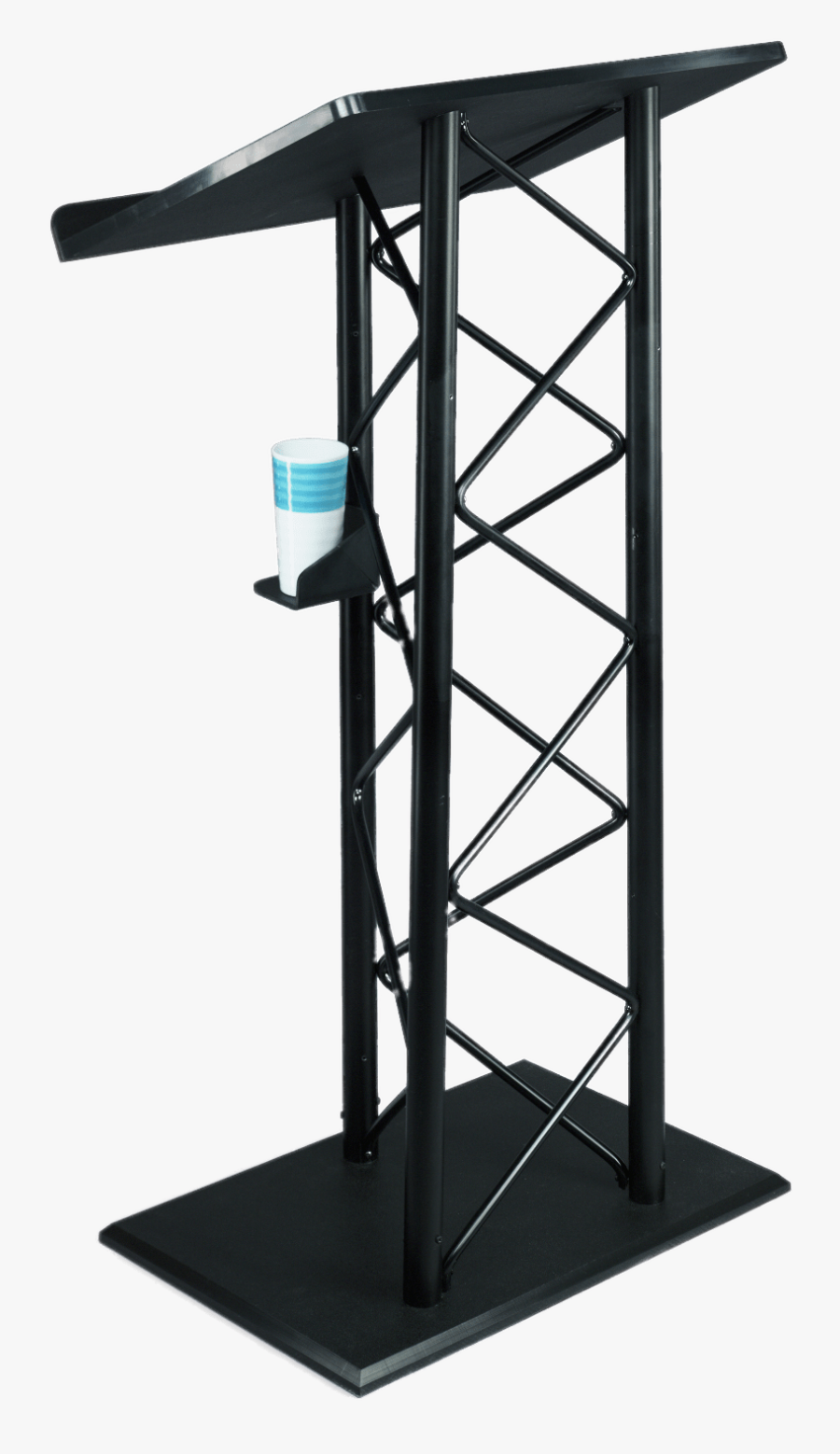Metal Pulpit With Cup Holder - Modern Church Podiums, Transparent Clipart