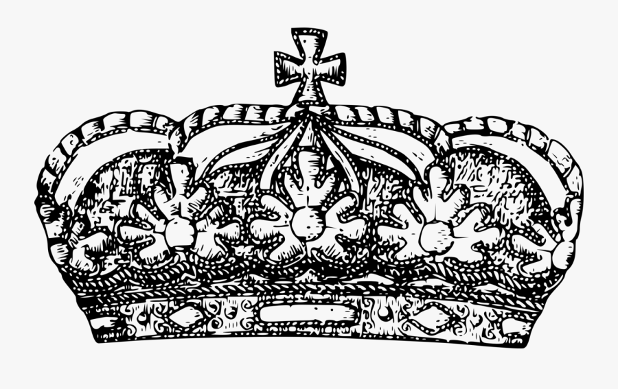 Clip Black And White Stock Crown Napkins Kitchen Paper - Illustration, Transparent Clipart