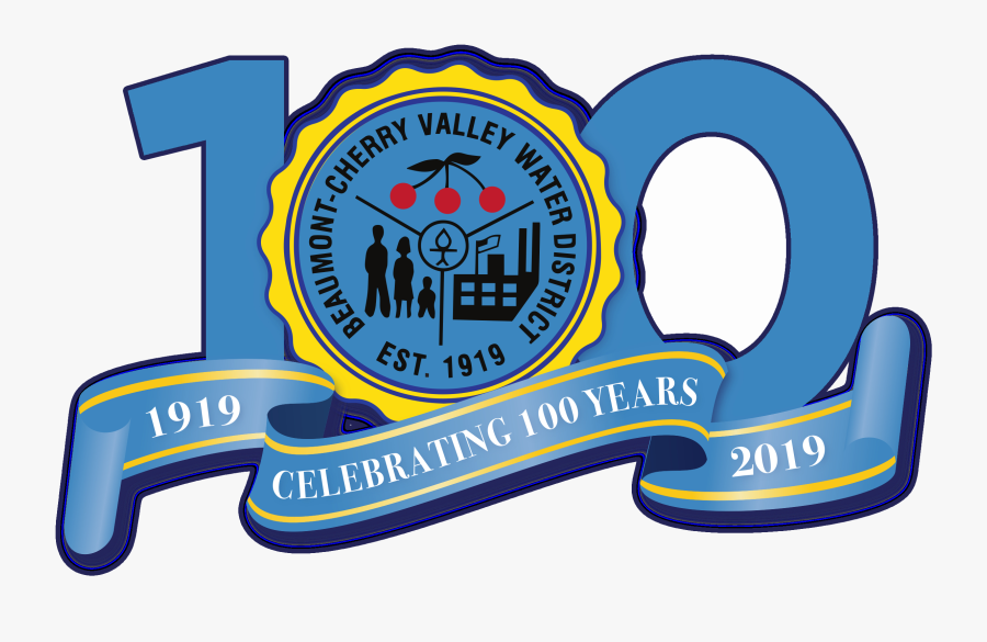 Beaumont-cherry Valley Water District - 100 Years Logo Design, Transparent Clipart