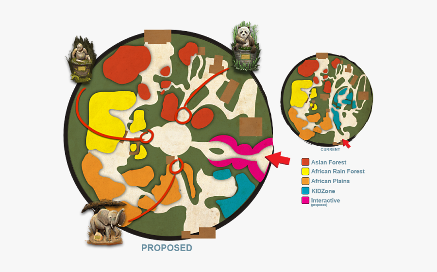 Zoo Clipart Layout - Circle, Transparent Clipart