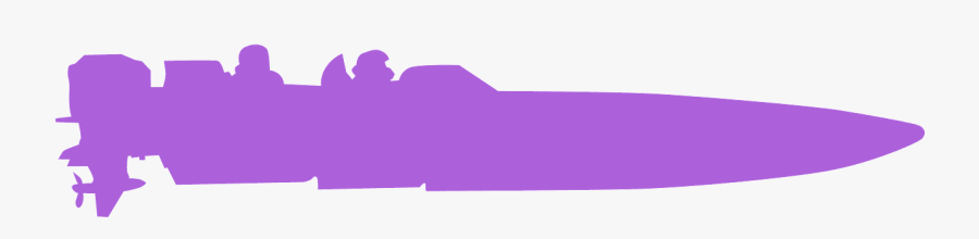 Silhouette Speed Boat, Transparent Clipart