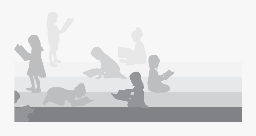 Transparent Reading Silhouette Png - Humans Reading Sitting Silhouette, Transparent Clipart