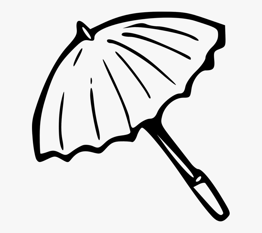 Umbrella, Black, Protection, Parasol, Cover, Nylon - Umbrella Clip Art, Transparent Clipart