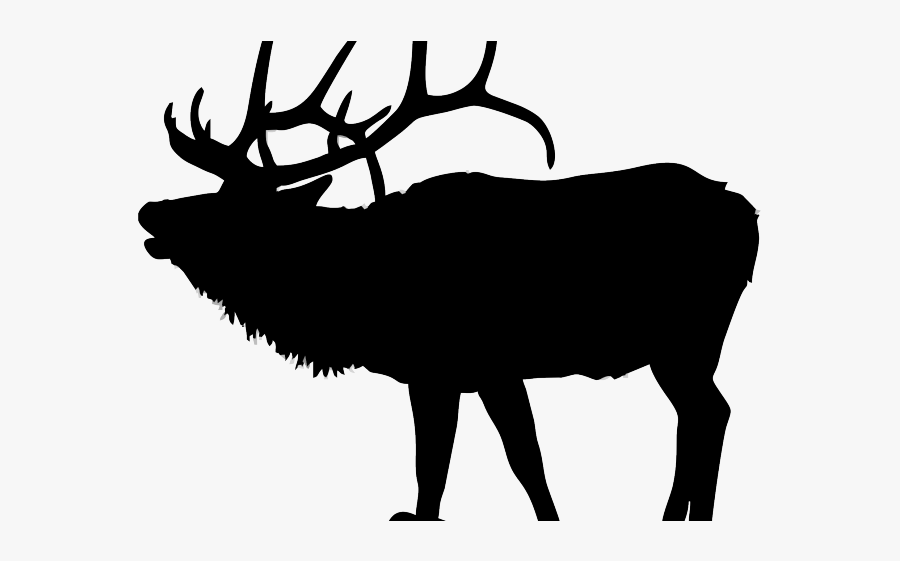 Elk Silhouettes, Transparent Clipart