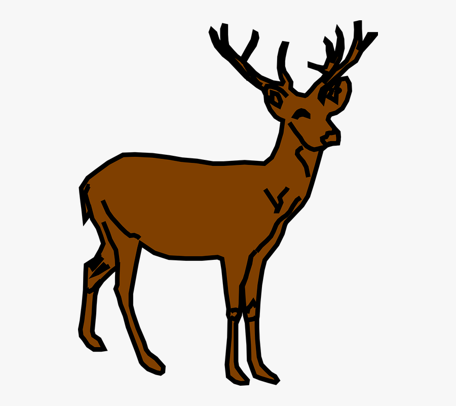 Reindeer, Deer, Animal, Stag, Antlers, Horn, Mammal - Deer Silhouette Clipart Png, Transparent Clipart