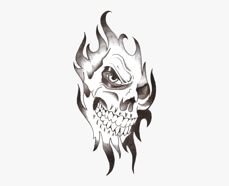 Skull Tattoo Free Download Png - Skull Tribal Tattoo Designs, Transparent Clipart