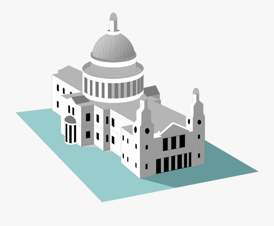 St Paul&cathedral Clipart - St Paul's Cathedral Illustration, Transparent Clipart