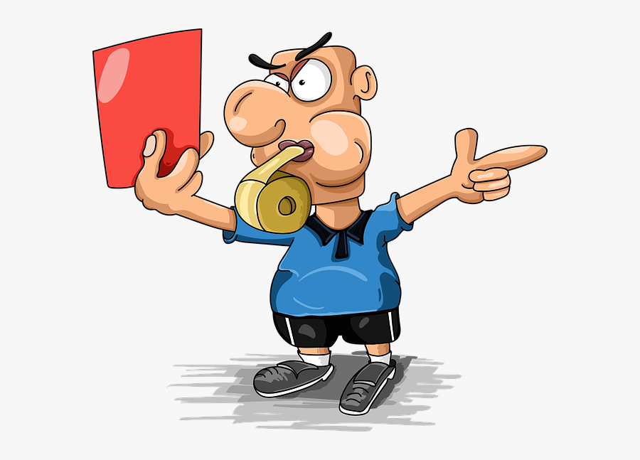 Judge Red Card - Kartu Merah Wasit, Transparent Clipart