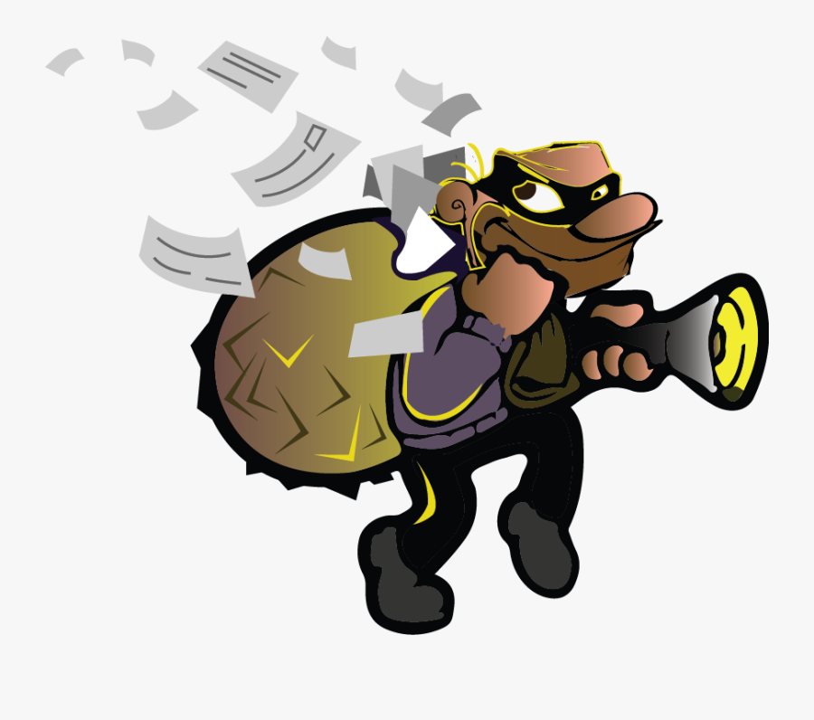 Transparent Thief Clipart - Cutlery Thief, Transparent Clipart