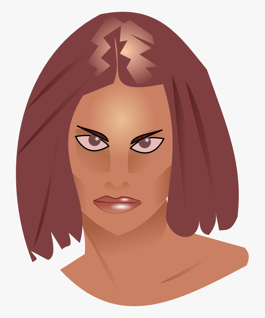 Woman Model - Scary Woman Head Art, Transparent Clipart