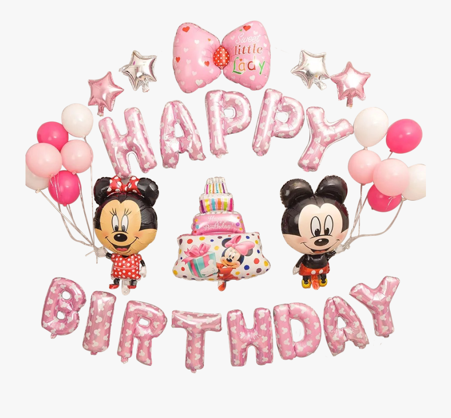 Happy Birthday Mickey Minnie, Transparent Clipart