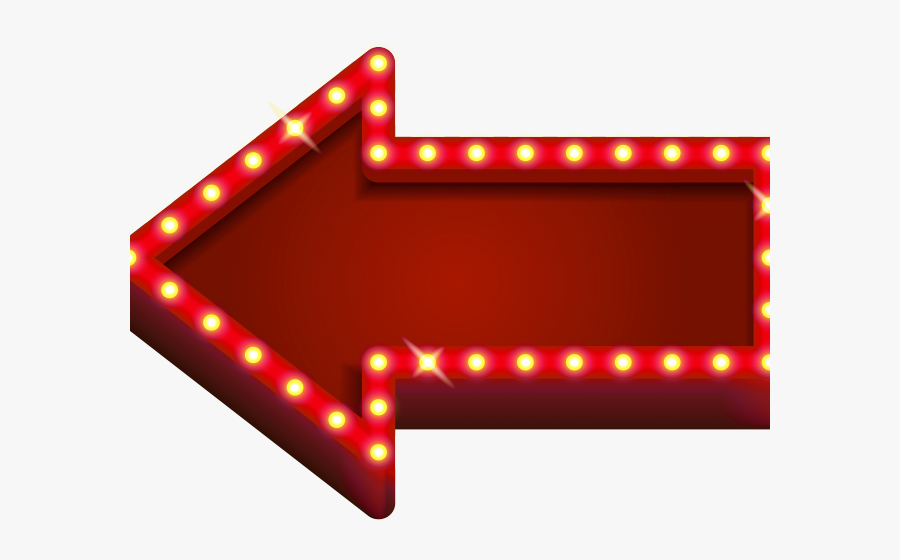 Red Arrow With Lights Png, Transparent Clipart