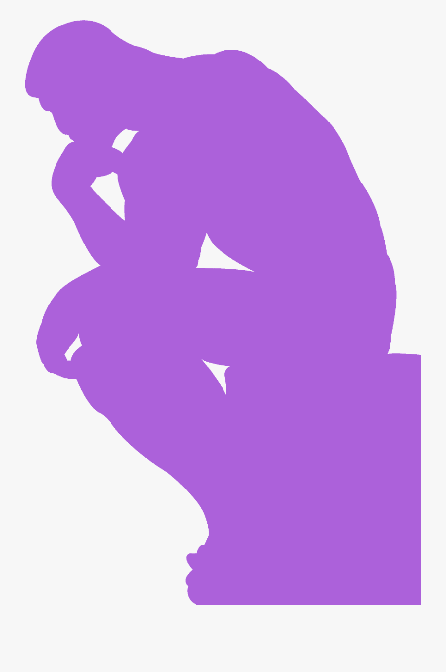Thinker Silhouette, Transparent Clipart