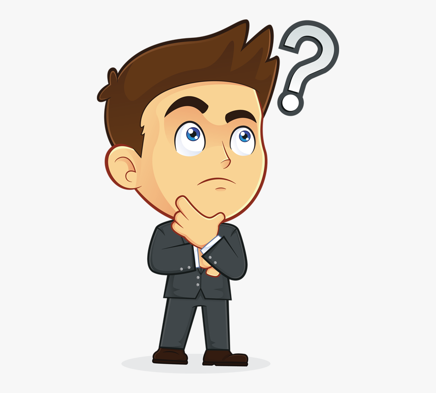 Man Wondering Cartoon, Transparent Clipart