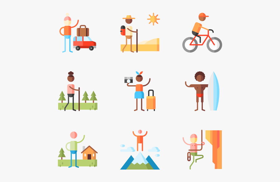 Adventure - Tourist Flat Icon, Transparent Clipart