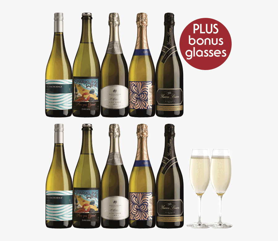 Sparkling Celebrations And Flutes Dozen - Champagne, Transparent Clipart