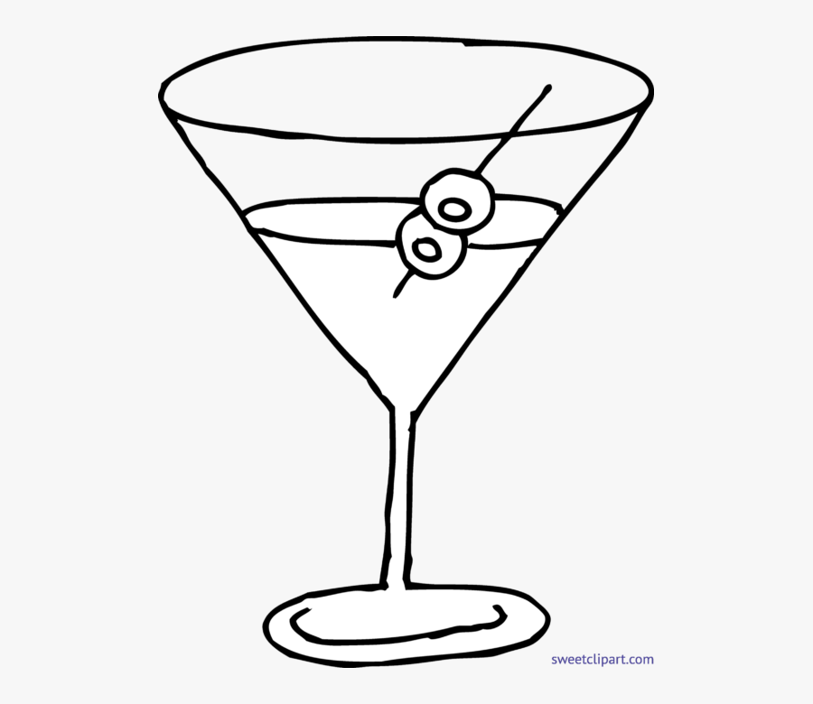 Champagne Glass Pictures Lineart - Cocktail Coloring Pages, Transparent Clipart