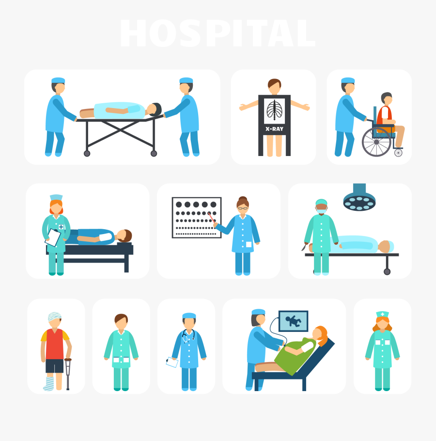 Clip Art Variety Doctor - Free Vector Icons Hospital, Transparent Clipart