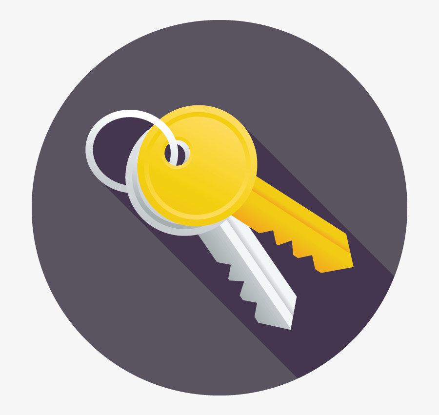 Key Icon Png Flat, Transparent Clipart