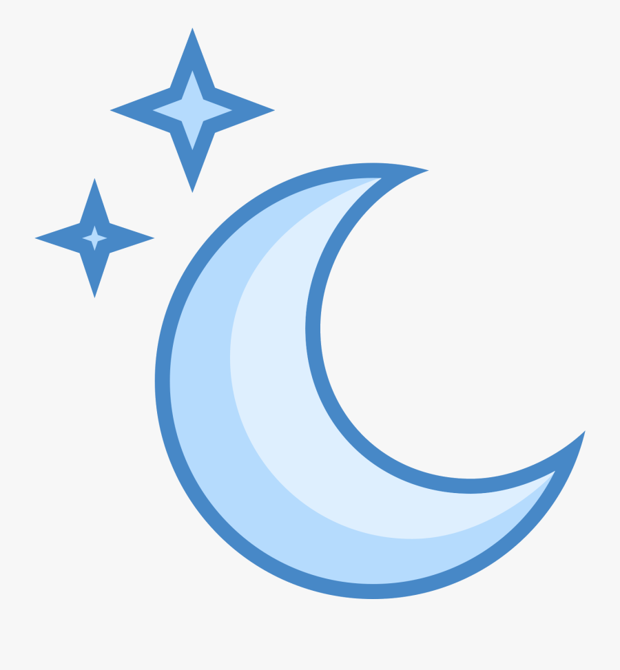 Moon And Stars Icon, Transparent Clipart