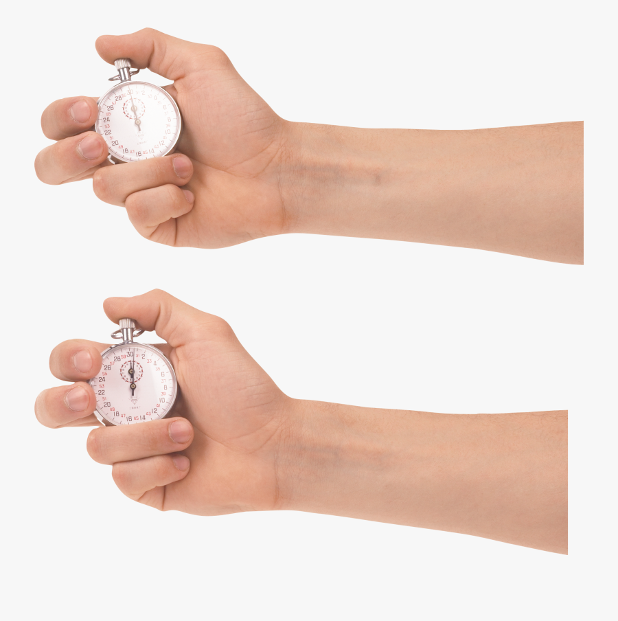 Stop Watch On Hand Png Image - Stopwatch In Hand Png, Transparent Clipart