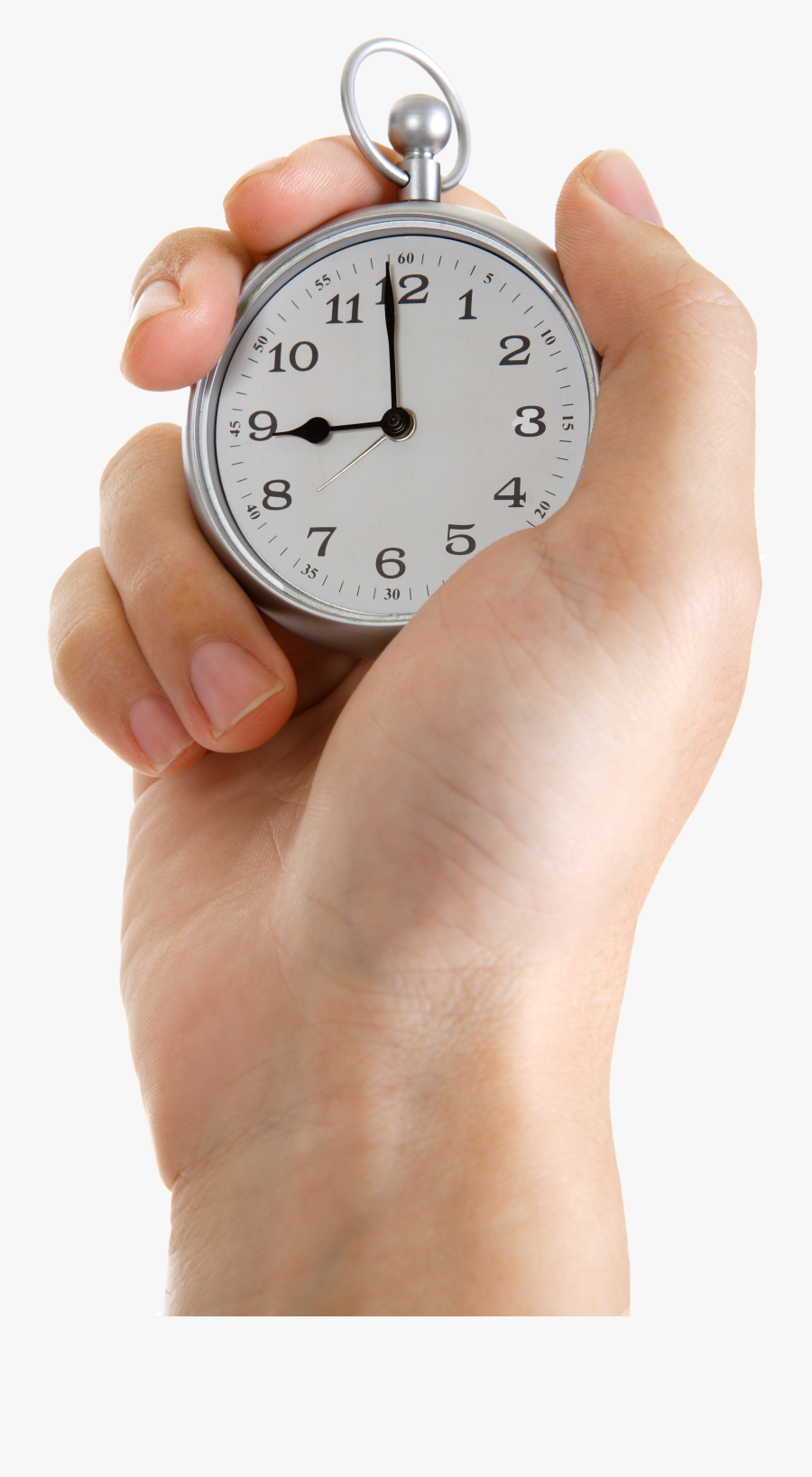 Stopwatch Transparent Wrist - Hand Holding Clock Png, Transparent Clipart