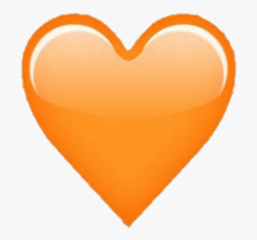 Iphone Emoji Orange Heart Clipart , Png Download - Orange Heart Emoji Transparent, Transparent Clipart