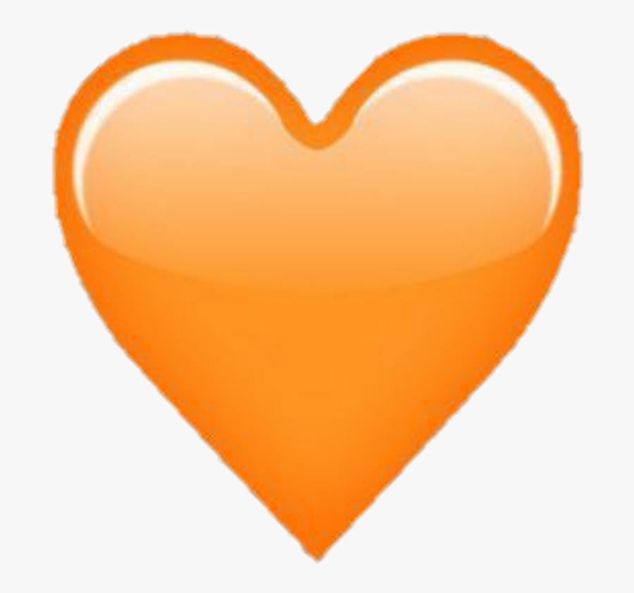 Iphone Emoji Orange Heart Clipart , Png Download Orange Heart Emoji