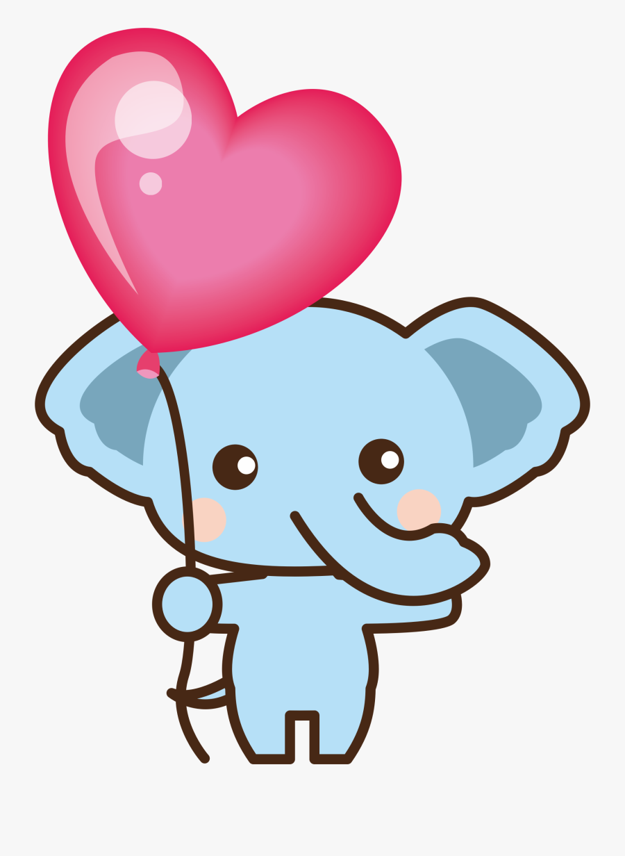 Heart Clipart Elephant - Luftballons Clipart, Transparent Clipart