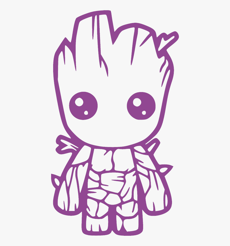 Baby Groot Clipart - Baby Groot Black And White Png, Transparent Clipart