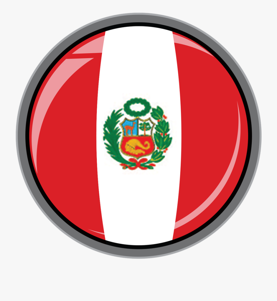 Flag Of Peru - Peru Flag Circle Png, Transparent Clipart
