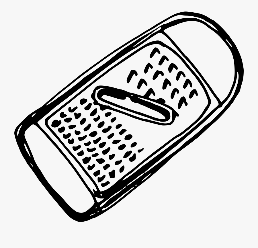 Clipart - Grater Black And White, Transparent Clipart