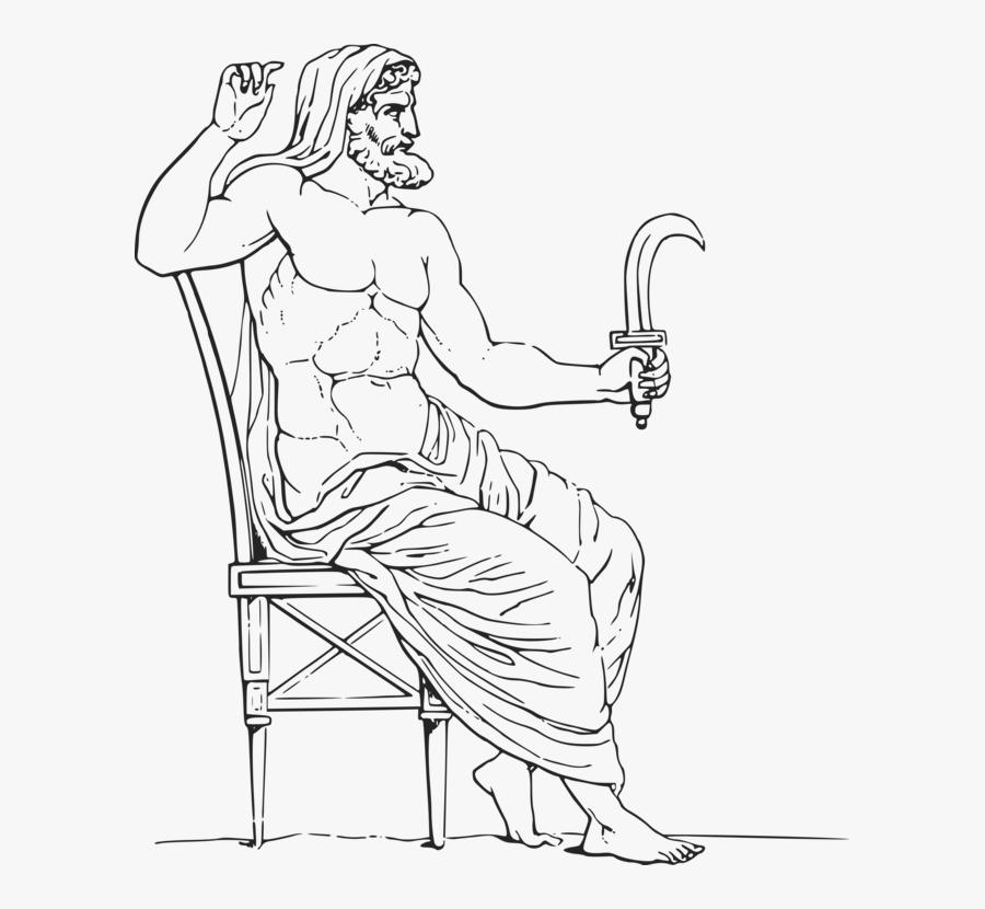 Art,trunk,figure Drawing - Cronus Greek God Drawing, Transparent Clipart