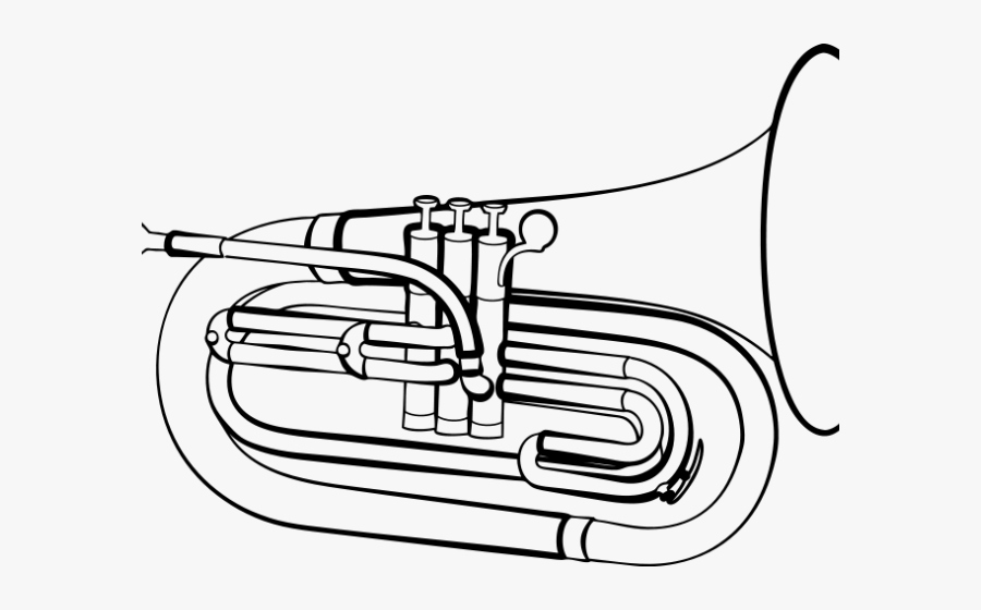 Marching Baritone Clipart, Transparent Clipart